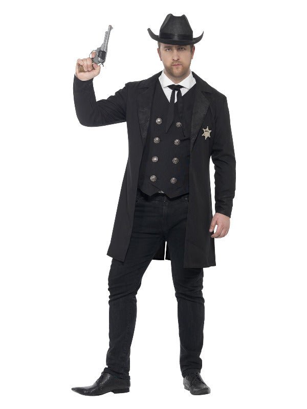 Curves Sheriff Costume, Black - Adult Weekender