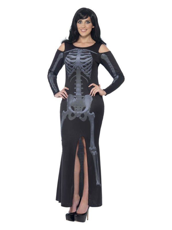 Curves Skeleton Costume, Black - Adult Weekender