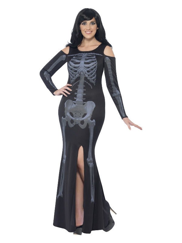 Curves Skeleton Costume, Black - Adult Weekender