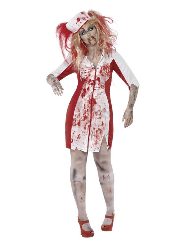Curves Zombie Nurse Costume, White - Adult Weekender