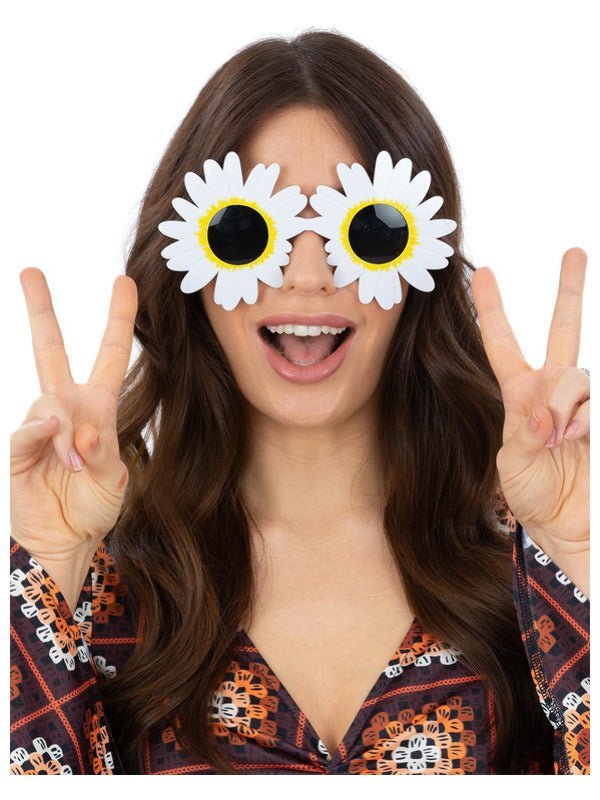 Daisy Hippie Specs, White - Adult Weekender
