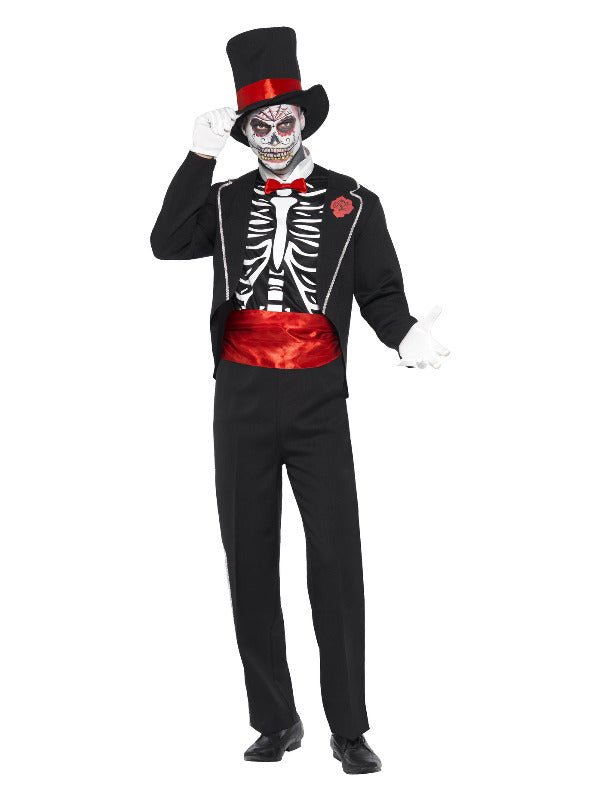 Day of the Dead Costume, Black - Adult Weekender