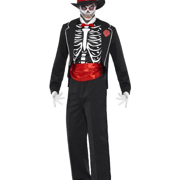 Day of the Dead Costume, Black - Adult Weekender