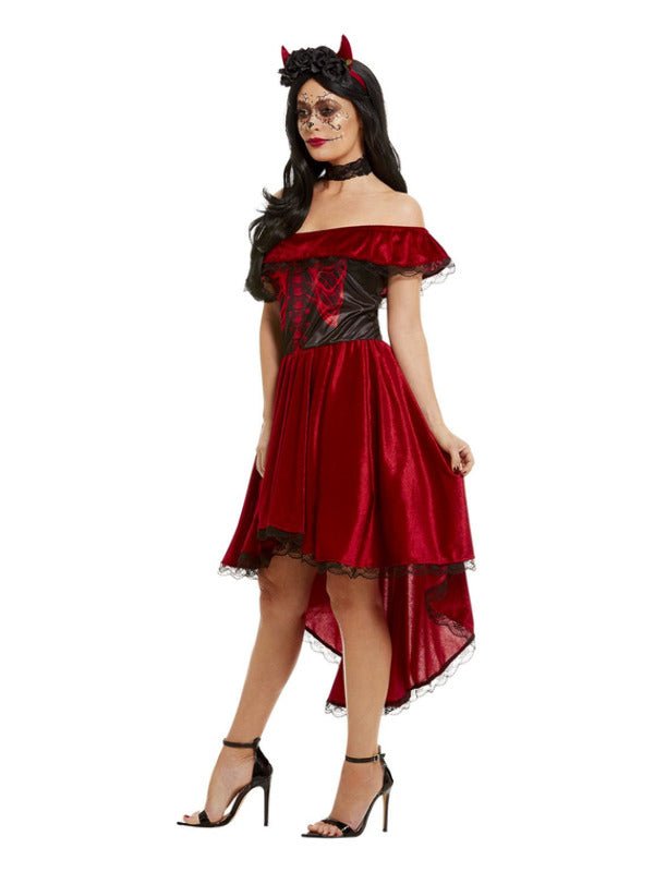 Day Of The Dead Devil Costume, Red - Adult Weekender