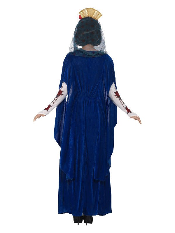 Day of the Dead Sacred Mary Costume, Blue - Adult Weekender