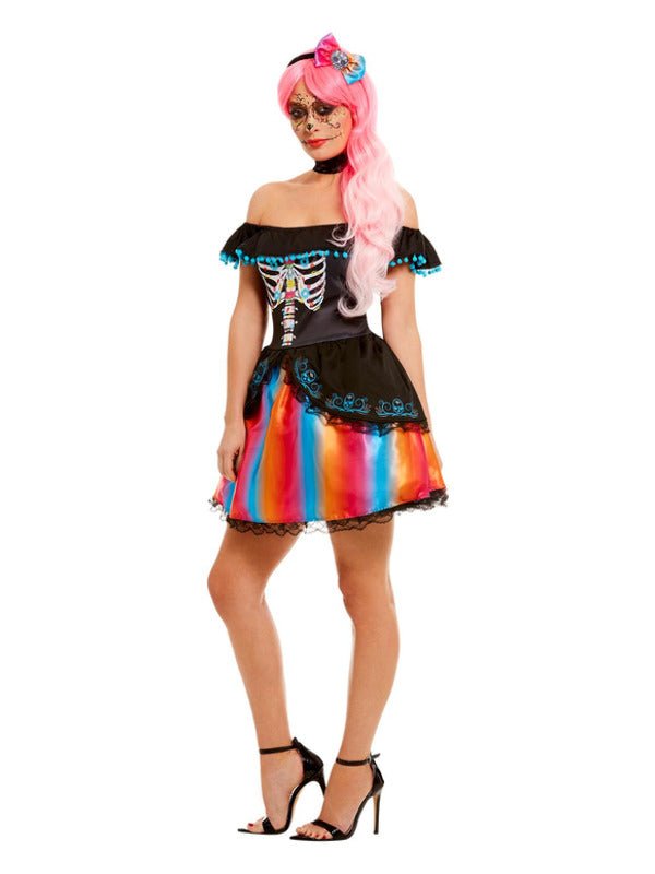 Day of the Dead Senorita Ombre Costume, Black - Adult Weekender