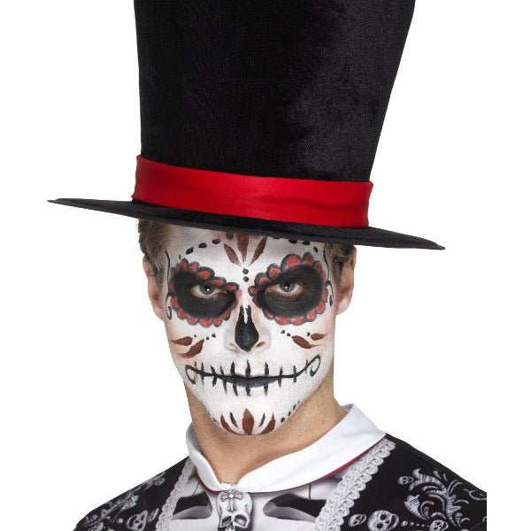 Day of the Dead Top Hat, Black - Adult Weekender