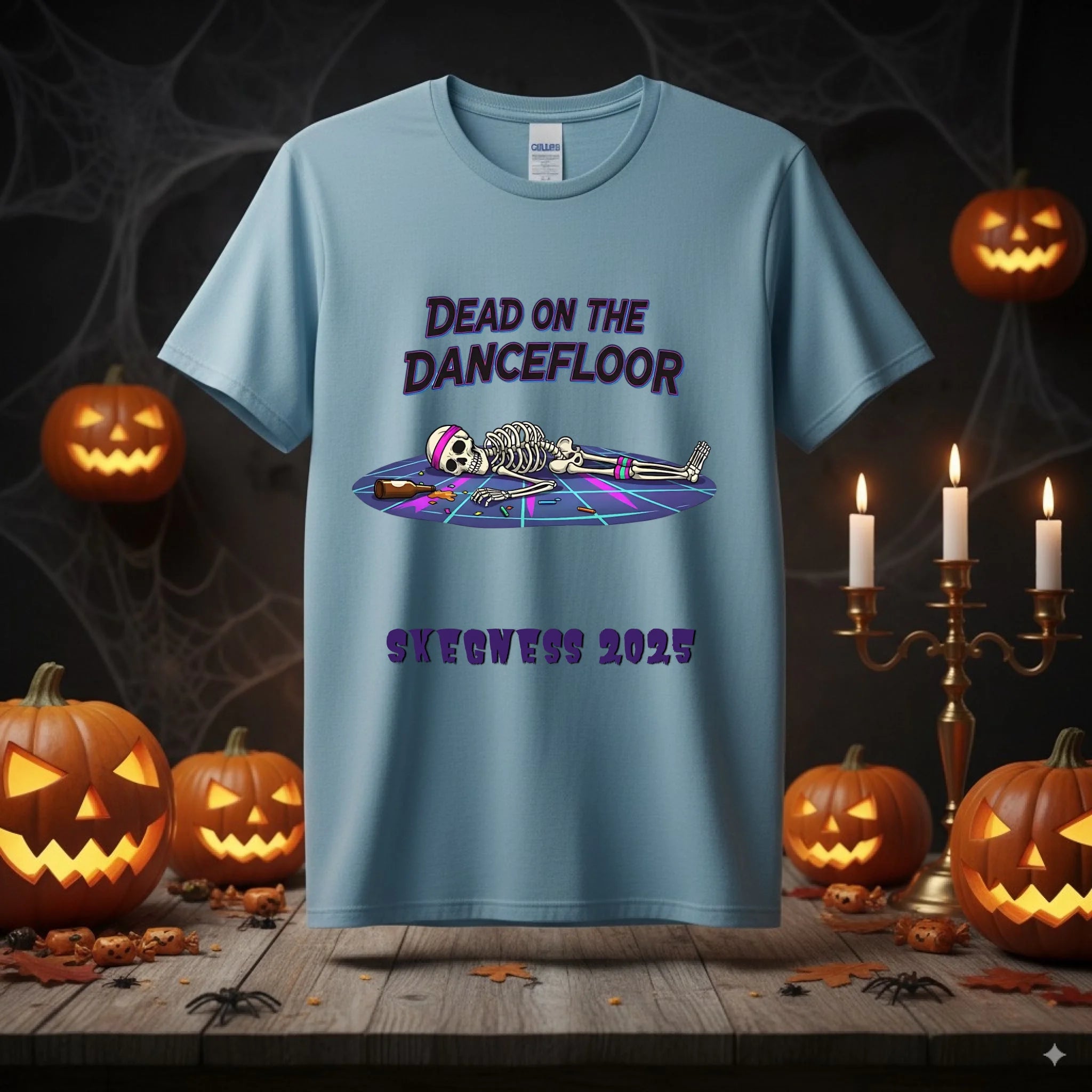 Dead on the Dancefloor - Adult Weekender Unisex Heavy T-Shirt - Stags, Hens, Birthdays Halloween - Adult Weekender