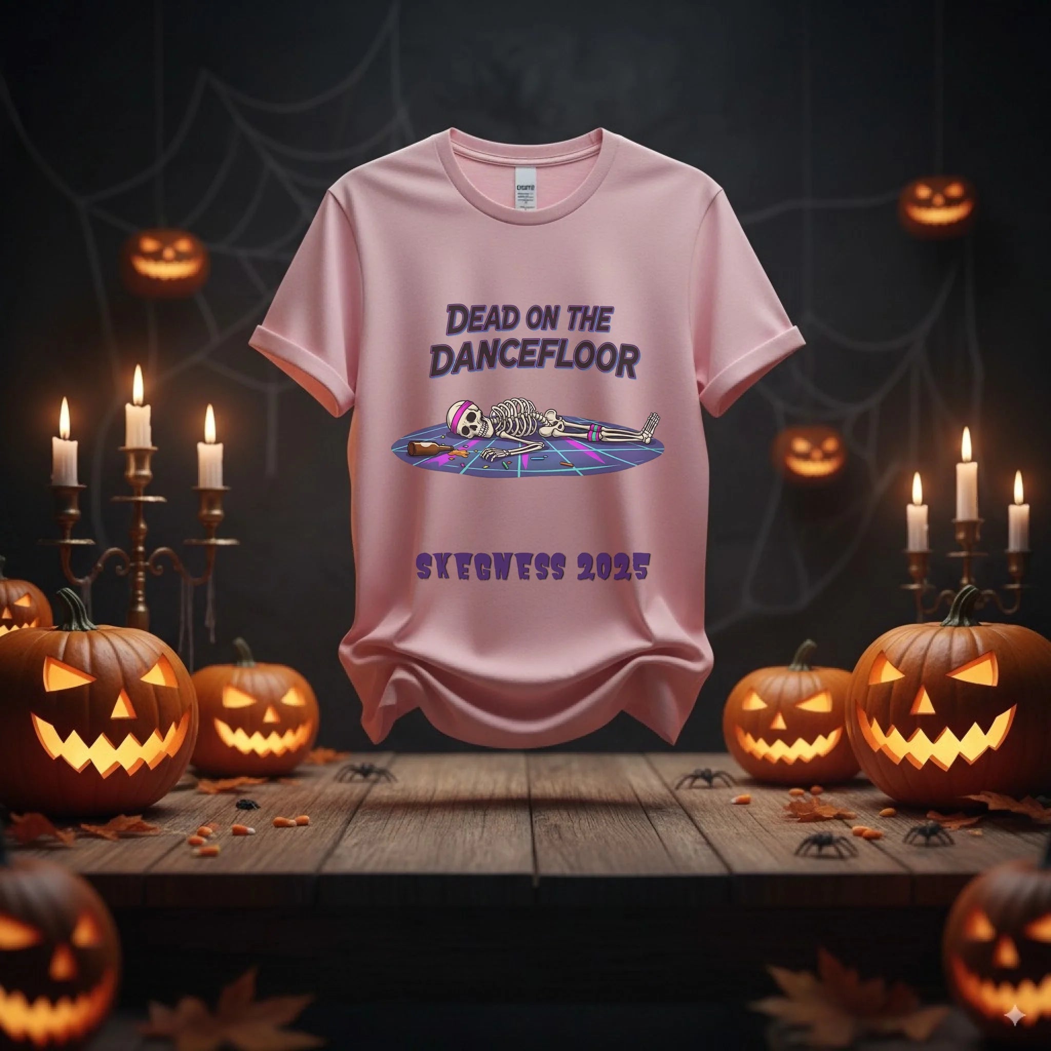 Dead on the Dancefloor - Adult Weekender Unisex Heavy T-Shirt - Stags, Hens, Birthdays Halloween - Adult Weekender