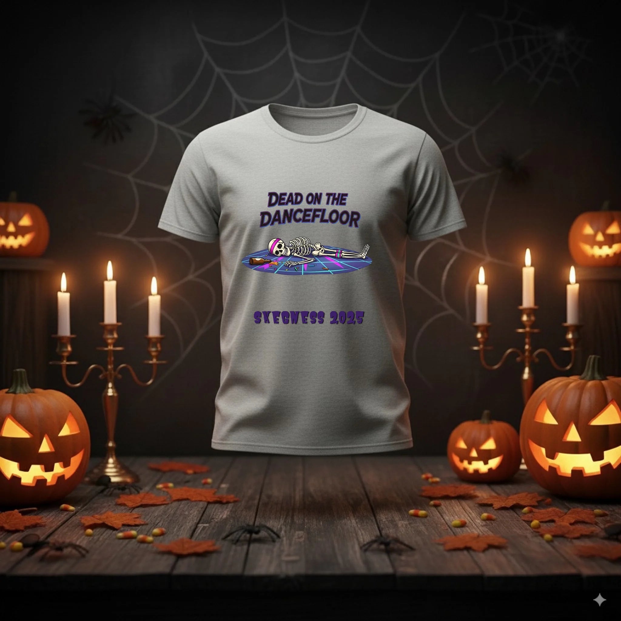 Dead on the Dancefloor - Adult Weekender Unisex Heavy T-Shirt - Stags, Hens, Birthdays Halloween - Adult Weekender