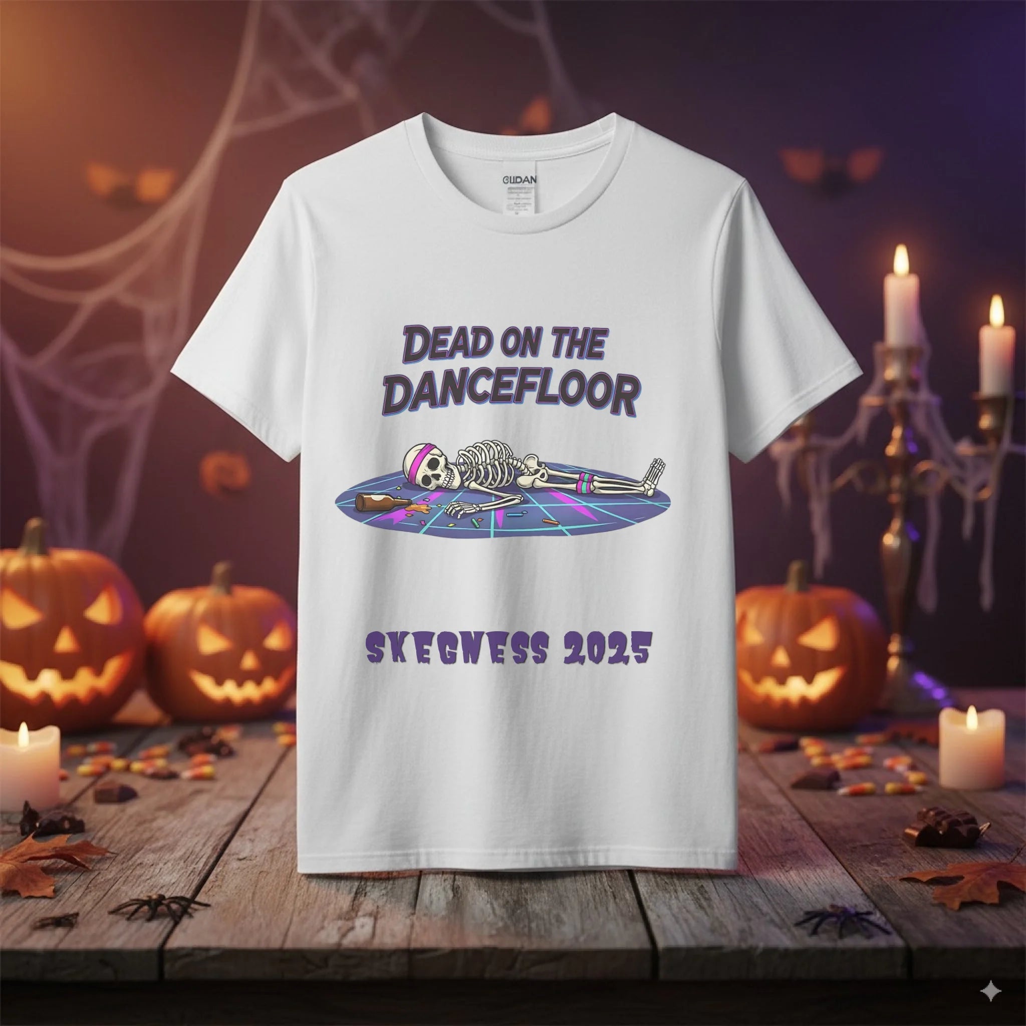Dead on the Dancefloor - Adult Weekender Unisex Heavy T-Shirt - Stags, Hens, Birthdays Halloween - Adult Weekender