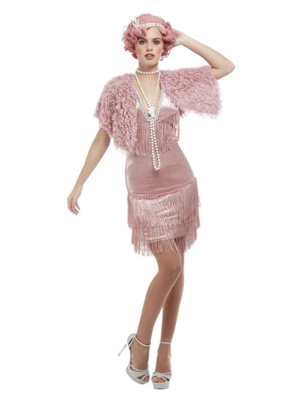 Deluxe 20s Vintage Pink Flapper Costume - Adult Weekender