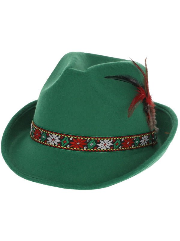 Deluxe Alpine Trenker Hat, Green - Adult Weekender