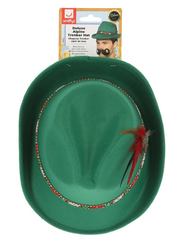 Deluxe Alpine Trenker Hat, Green - Adult Weekender