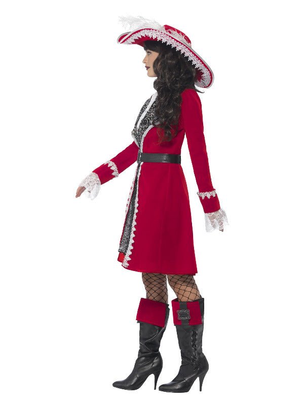 Deluxe Authentic Lady Captain Costume, Red - Adult Weekender
