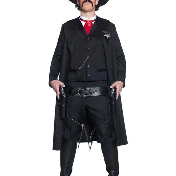 Deluxe Authentic Western Sheriff Costume, Black - Adult Weekender