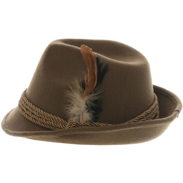 Deluxe Bavarian Trenker Hat, Brown - Adult Weekender