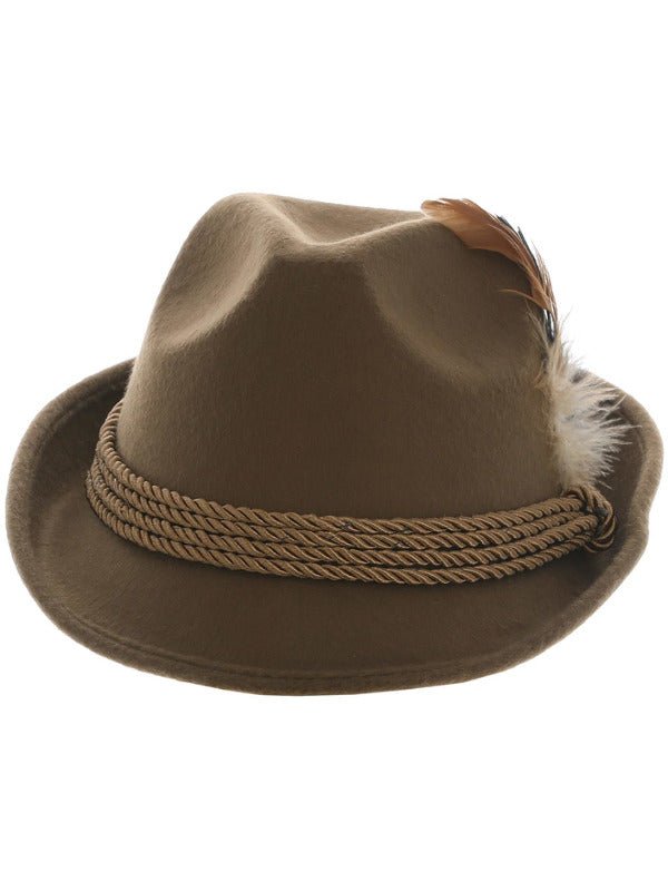Deluxe Bavarian Trenker Hat, Brown - Adult Weekender
