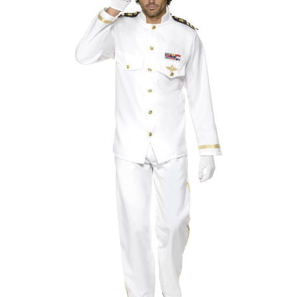 Deluxe Captain Costume, White - Adult Weekender
