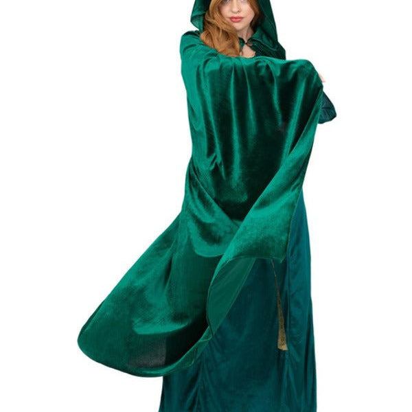 Deluxe Cloak, Emerald Green, Adults - Adult Weekender