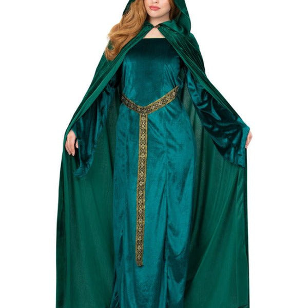 Deluxe Cloak, Emerald Green, Adults - Adult Weekender