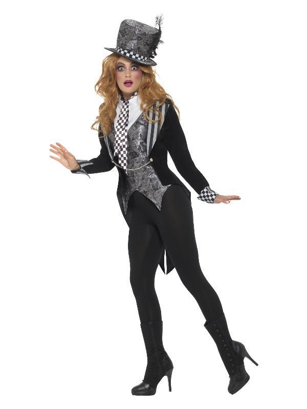 Deluxe Dark Miss Hatter Costume, Black - Adult Weekender