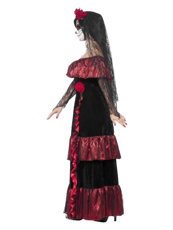Deluxe Day of the Dead Bride Costume, Black - Adult Weekender