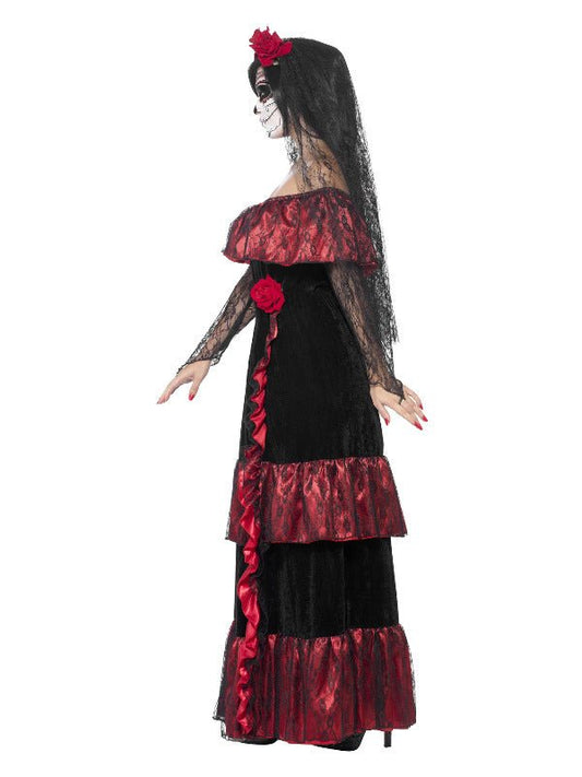 Deluxe Day of the Dead Bride Costume, Black - Adult Weekender
