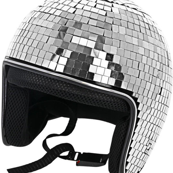 Deluxe Disco Ball Helmet, Silver - Adult Weekender
