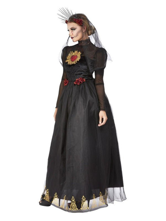 Deluxe DOTD Sacred Heart Bride Costume, Black - Adult Weekender