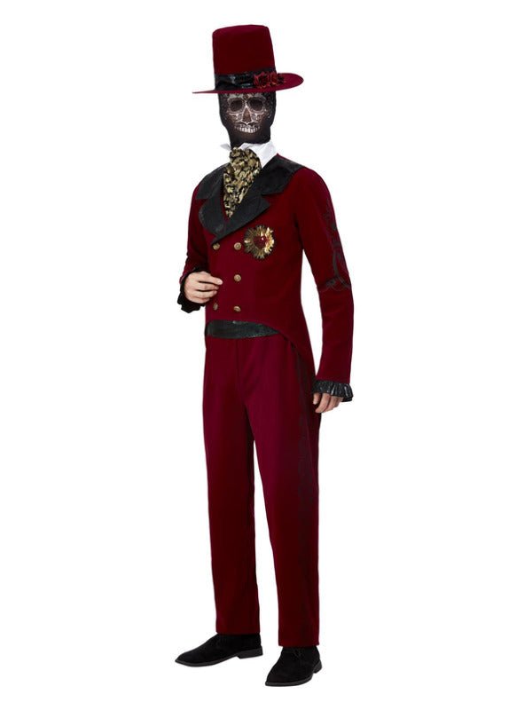 Deluxe DOTD Sacred Heart Groom Costume, Burgundy - Adult Weekender