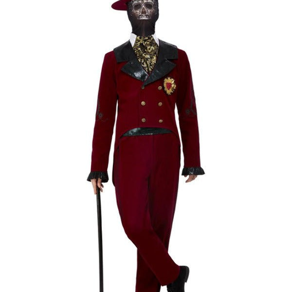 Deluxe DOTD Sacred Heart Groom Costume, Burgundy - Adult Weekender