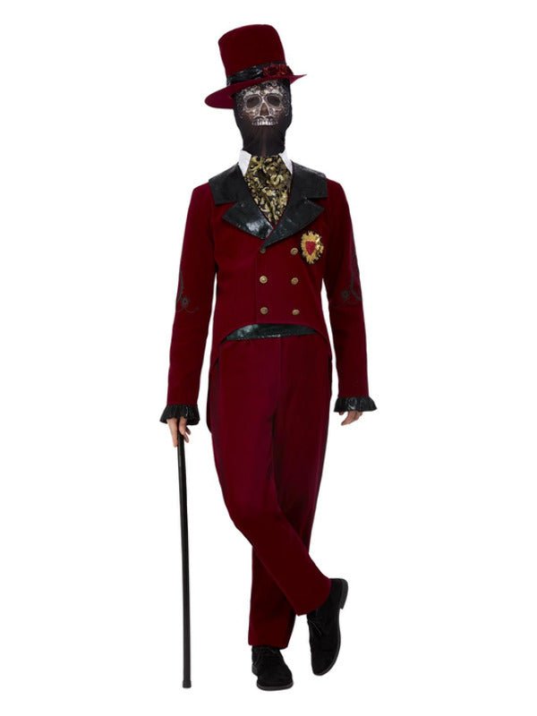 Deluxe DOTD Sacred Heart Groom Costume, Burgundy - Adult Weekender