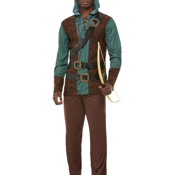 Deluxe Forest Archer Costume, Green - Adult Weekender