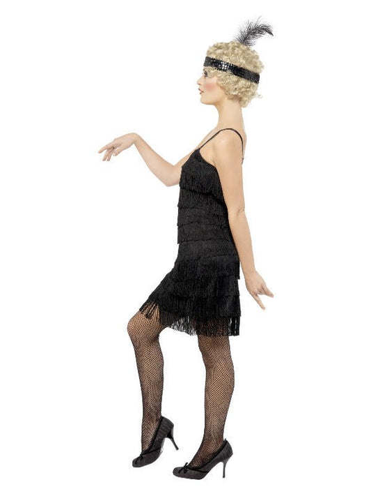 Deluxe Fringe Flapper Costume, Black - Adult Weekender
