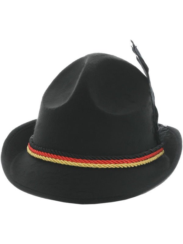Deluxe German Trenker Hat, Black - Adult Weekender