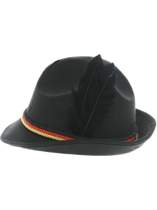 Deluxe German Trenker Hat, Black - Adult Weekender