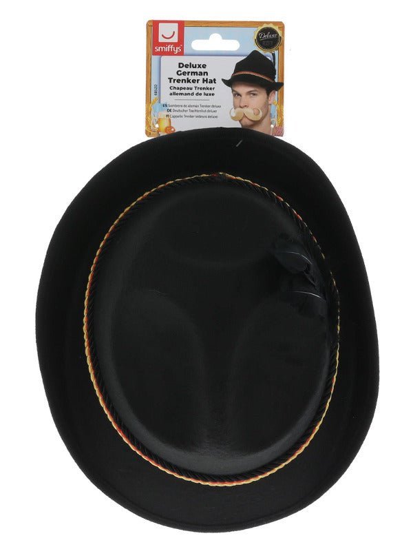 Deluxe German Trenker Hat, Black - Adult Weekender