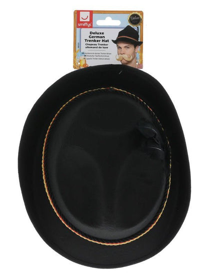 Deluxe German Trenker Hat, Black - Adult Weekender