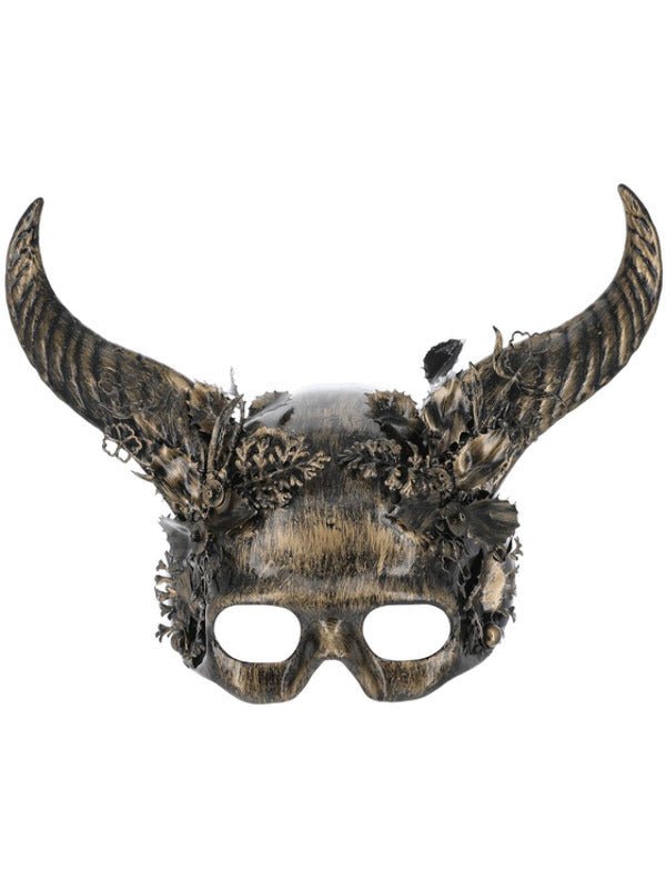 Deluxe Gold Horned Masquerade Mask - Adult Weekender