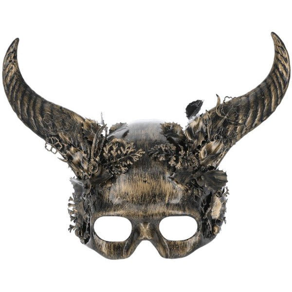 Deluxe Gold Horned Masquerade Mask - Adult Weekender