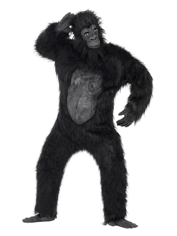 Deluxe Gorilla Costume, Black - Adult Weekender