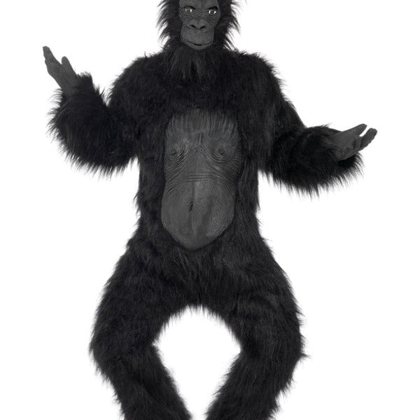 Deluxe Gorilla Costume, Black - Adult Weekender