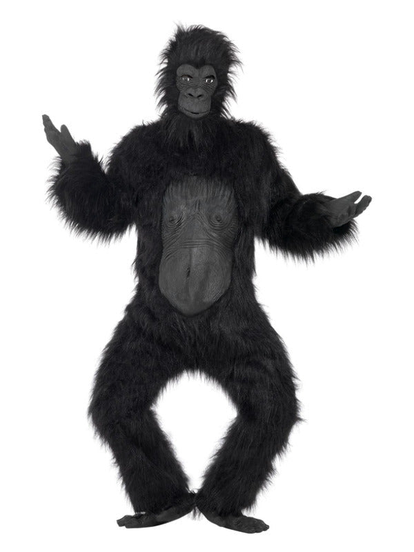 Deluxe Gorilla Costume, Black - Adult Weekender
