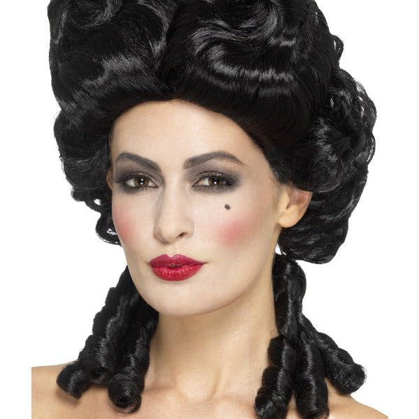 Deluxe Gothic Baroque Wig, Black - Adult Weekender