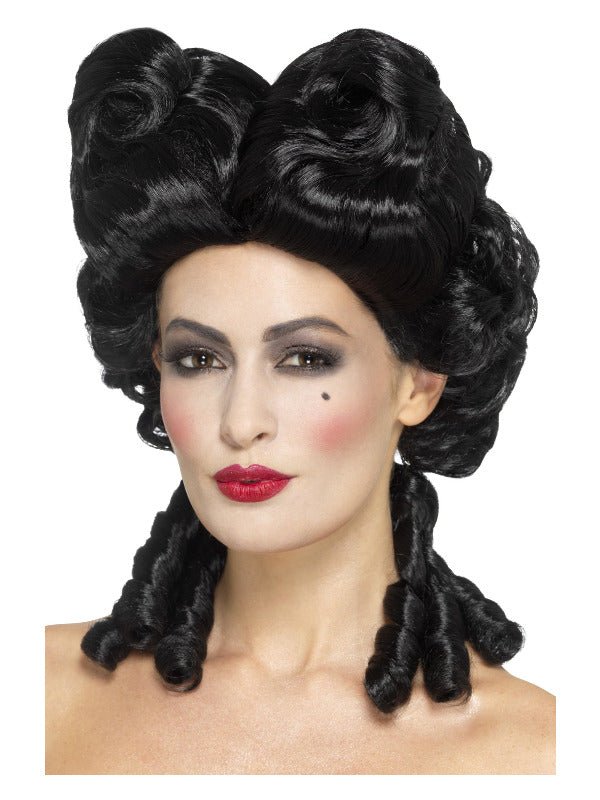 Deluxe Gothic Baroque Wig, Black - Adult Weekender