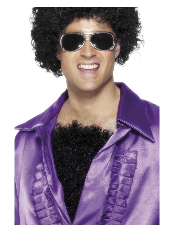 Deluxe Hairy Chest, Black - Adult Weekender