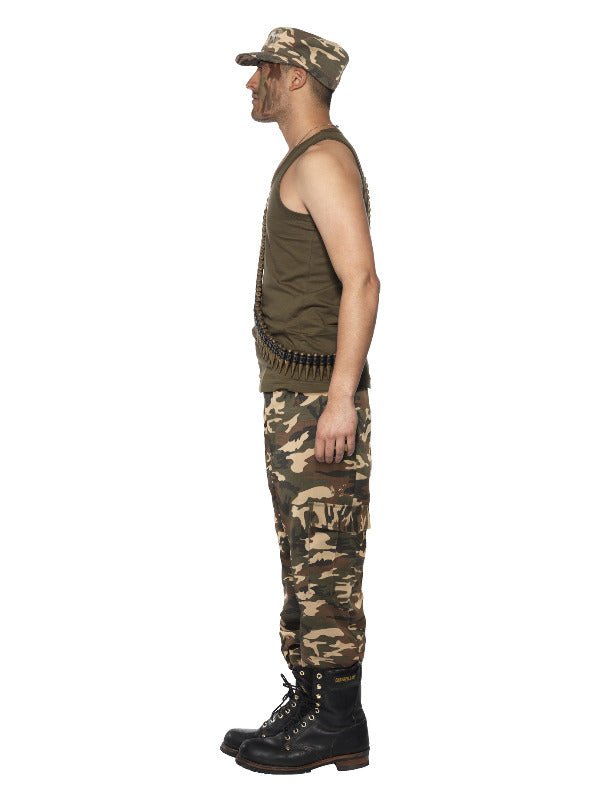 Deluxe Khaki Camo Costume, Male, Khaki Green - Adult Weekender