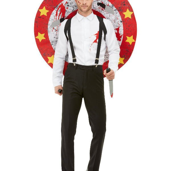 Deluxe Knife Thrower Costume, Red & White - Adult Weekender