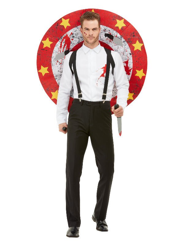 Deluxe Knife Thrower Costume, Red &amp; White - Adult Weekender